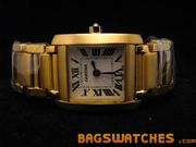 Replica Cartier france tank gold ladies quartz white