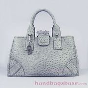 Prada Struzzo Executive Tote Bag Grey 1852