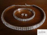 93% off Bebe Necklace,  Bracelet and Earrings Set Bebe Swarovski Elemen