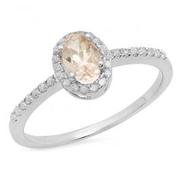 Morganite Diamond Ring at Dazzlingrock