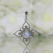 Moonstone Pendant-Floral Bliss