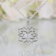 Moonstone Necklace - Exotic Lotus