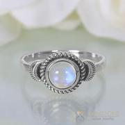 Moonstone Ring Crescent Dream