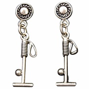 Solid Sterling Silver Polo Mallet Earring with Stud Posts For $75.00