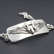 Mens Us Army Air Force Aerial Gunner wing Sterling Silver Bracelet