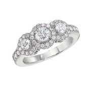 Buy the Lady's White 14 Karat Semi-Mount Ring